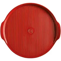 Emile Henry Uritettu pizzakivi Ø40 cm, punainen