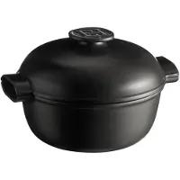 Emile Henry Cocotte pyöreä pata 30x27 cm Tummanharmaa