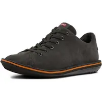 Camper for man. 18648-071 Beetle gray leather shoes (41), 1 to 3 cm, Laces, Casual, Grey