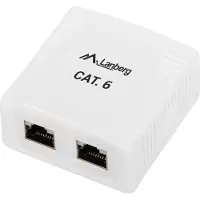 Lanberg Pinta-UTP-Verkkoliitäntä Suojattu 2X RJ4 Cat6