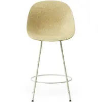 Normann Copenhagen - Mat Bar Chair 65 cm Cream Steel Hemp - Ruokapöydän tuolit - Foersom & Hiort-Lorenzen - Beige - Luonnollinen materiaali/Metalli