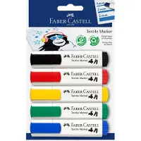Faber-Castell 159520, Taltan pää, Musta, Sininen, Vihreä, Punainen, Keltainen, Monivärinen, Muovi, Kangas, 5 kpl