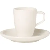 Villeroy & Boch Artesano Original Espressokuppi Pikkulautasella - Espressokupit Posliini Valkoinen - 111398-111401