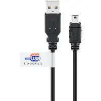 Pro USB 2.0 Hi-Speed cable with USB certificate Musta