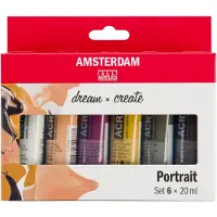 Amsterdam Portrait 6x20ml akryylivärisetti