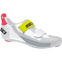 Sidi T-5 Air Shoes White Gray Yellow, Size 40 - EUR