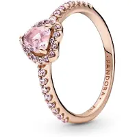 Pandora Heart 14K Rose Gold-Plated Ring With Orchid Pink Crystal And Fancy Fairy Tale Pink Cubic Zirconia - Pink - 58