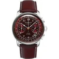 Zeppelin Miesten kello 76146 Los Angeles Punainen/Nahka Ø43 mm