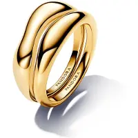 Pandora Essence kullattu sormuspari aaltoileva 163264C00-52