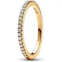 Pandora 14K Gold-Plated Ring With Clear Cubic Zirconia - Gold - 50