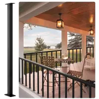 Vevor -vaijerikaidetolppa, 36" x 1,5" x 1,5" teräksinen tasokaiteen tolppa ilman reikiä, SUS304 ruostumattomasta teräksestä valmistettu vaijerikaidetolppa, portaiden kaidetolppa tee-se-itse-käyttöön, 1