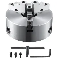 Vevor -sorvin istukka 8" 3-leuainen itsekeskittyvä metallinsorvaus CNC käännettävällä leualla