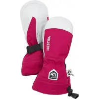 Hestra Army Leather Heli Ski, hiihtokintaat, juniori, vaaleanpunainen