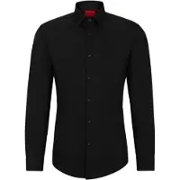 HUGO for man. 50289499 Kenno shirt black (44), Casual, Party, Cotton, Long sleeve