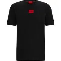 HUGO for man. 50447978 Diragolino T-shirt black (L), Casual, Cotton, Short sleeve, Sustainable