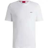 HUGO for man. 50466158 Dero T-shirt white (XXL), Casual, Cotton, Short sleeve, Sustainable