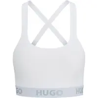 HUGO Bralette Padded Sporty Logo - White - XS
