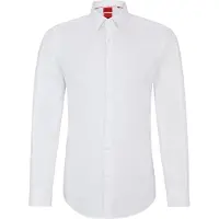 HUGO for man. 50484023 Kenno shirt white (41), Casual, Cotton, Long sleeve