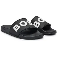 BOSS for man. 50498241 Kirk slippers black (37), Flat, None, Beachwear