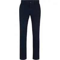 BOSS for man. 50510933 Navy Slim Chino Trousers (32/34), Casual, Cotton