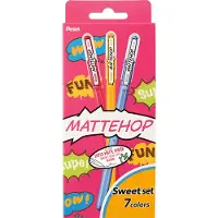 Pentel K110-V7STB Mattehop Gel Roller 1mm Sweet set of 7 kynä