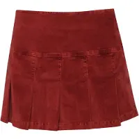 Superdry for woman. W7210244A Maroon pleated corduroy miniskirt (M), Casual, Cotton