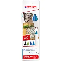 Edding 4600 Tekstiilitussi 5-setti Cool tones