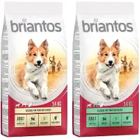 Briantos 2x14kg Adult lammas & riisi koiranruoka
