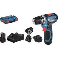 Bosch Pora/ruuvinväännin GSR 12V-15 FC Full Set; 12V; 2x2,0 Ah akku