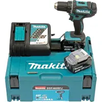 Makita DDF482RFJ akkukäyttöinen pora-ruuvain 18 V, 62 N·m, 2 kpl BL1830B-akkuja