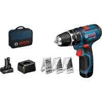 Bosch Iskupora / ruuvinväännin GSB 12V-15; 12 V; 1x2,0; 1x4,0 Ah akku