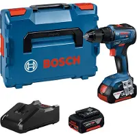 Bosch Powertools Akkuporakone/ruuvinväännin GSR 18V-55, 2x4.0Ah + laturi GAL 18V-40, L-BOXX