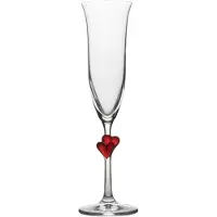Stölzle L’Amour Champagne glass 17cl 2-pack Red Heart - Stölzle