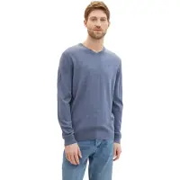 Tom Tailor Basic V-Neck Knit - Navy - M