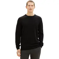 Tom Tailor Basic Crewneck Knit - Black - XXL