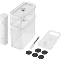 Zwilling Fresh&amp Save CUBE -imurisarja 5-osainen läpinäkyvä-valkoinen