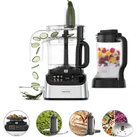Kenwood MultiPro OneTouch FDM73.480.ss monitoimikone, musta/ruostumaton teräs
