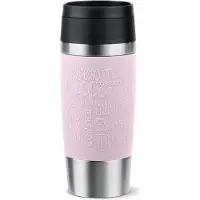 EMSA vakuumimuki TRAVEL MUG Classic, 0,36 L., pastellivaaleanpunainen korkealaatuinen, tyhjiöeristetty ruostumattomasta teräksestä valmistettu runko, huuhdeltava - 1 kpl (N20206)