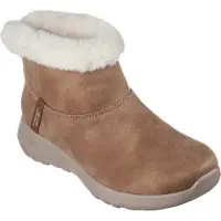 SKECHERS for woman. 144800 Slip-ins On the Go Joy Cozy Dream brown leather ankle boots (36), Flat, None, Casual