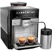 Siemens EQ.6 plus s700, Espressokone, 1,7 L, Kahvipavut, Sisäänrakennettu jauhin, 1500 W, Musta, Ruostumaton teräs (TE657M03DE)