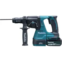 Makita DHR243RTJ akkuporasarja, 18 V, SDS-Plus, 2 x 5 Ah, laturi + kotelo