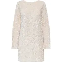 ONLY Onlanika Sequins Ls Bow Dress Wvn Cs - White - M