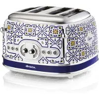 Ariete Capri 0156CA -leivänpaahdin, 4 viipaleita, valkoinen/vaaleansininen