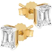 Midem Stockholm timanttikorvakorut 1,00ct keltakulta