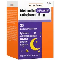 Ratiopharm Melatoniini Extra Vahva 1,9 mg 100 tablettia