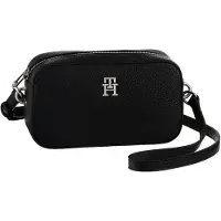 Tommy Hilfiger Emblem Crossbody-laukku 21 cm Musta