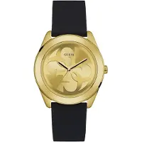 GUESS Analoginen kello 'G Twist' kulta / musta