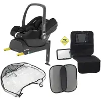 Maxi-Cosi CabrioFix i-Size Turvakaukalo + Telakka + Lisäosapaketti, Black