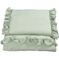 NG Baby Petivaatteet pinnasänkyyn/pikkuvuoteeseen röyhelöillä Sage Green One Size Pojat, Tytöt