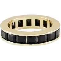 Sno of sweden Tina Stone Ring Gold/Black M